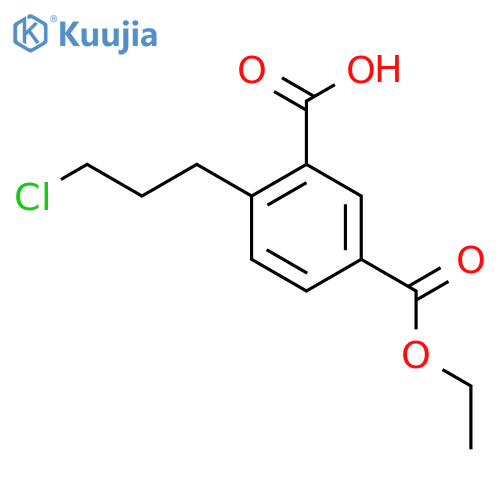 Ethyl 3-carboxy-4-(3-chloropropyl)benzoate structure