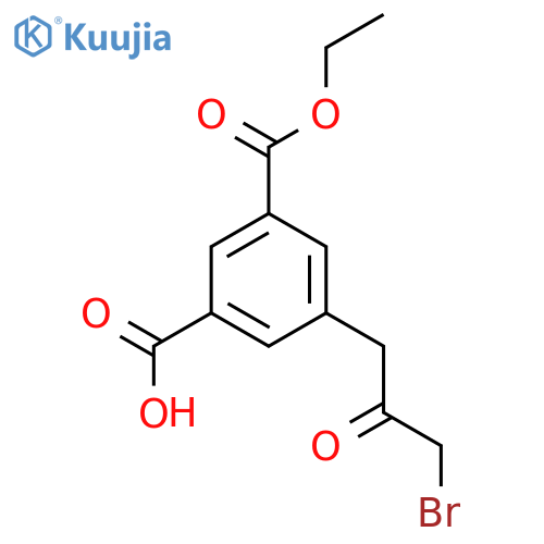 Ethyl 3-(3-bromo-2-oxopropyl)-5-carboxybenzoate structure