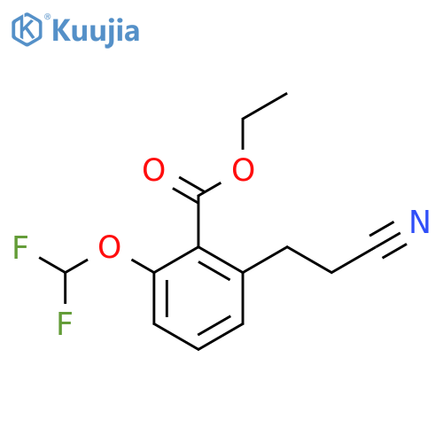 Ethyl 2-(2-cyanoethyl)-6-(difluoromethoxy)benzoate structure