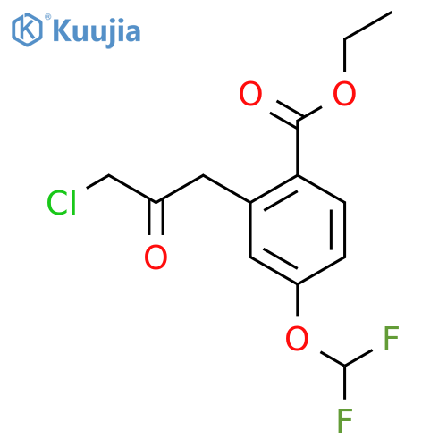 Ethyl 2-(3-chloro-2-oxopropyl)-4-(difluoromethoxy)benzoate structure