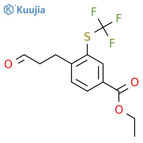 Ethyl 4-(3-oxopropyl)-3-(trifluoromethylthio)benzoate structure