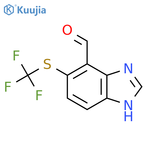 4-Formyl-5-trifluoromethylthio-1H-benzimidazole structure