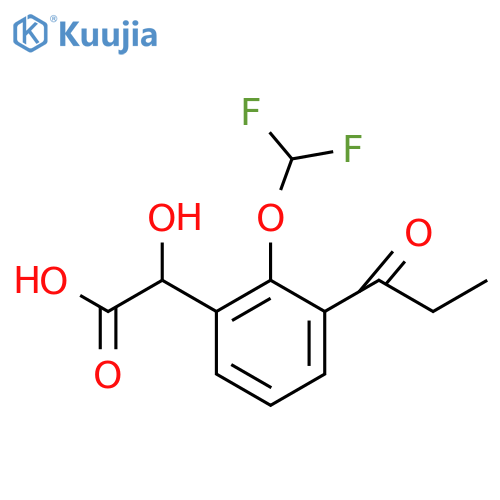 2-(Difluoromethoxy)-3-propionylmandelic acid structure