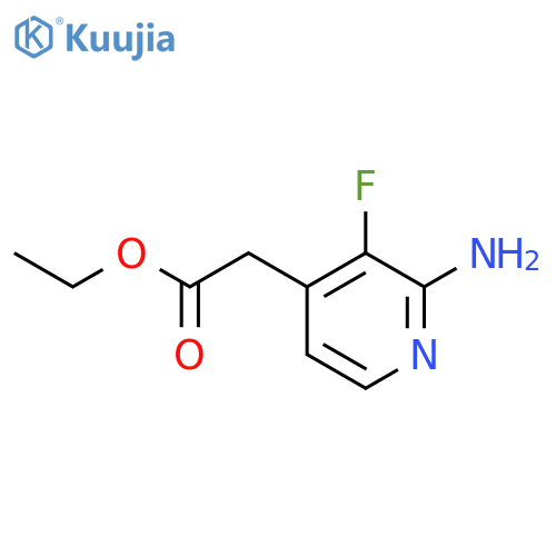 Ethyl 2-amino-3-fluoropyridine-4-acetate structure