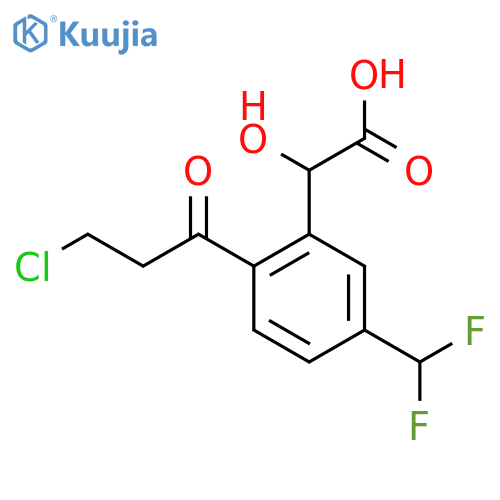 2-(3-Chloropropanoyl)-5-(difluoromethyl)mandelic acid structure