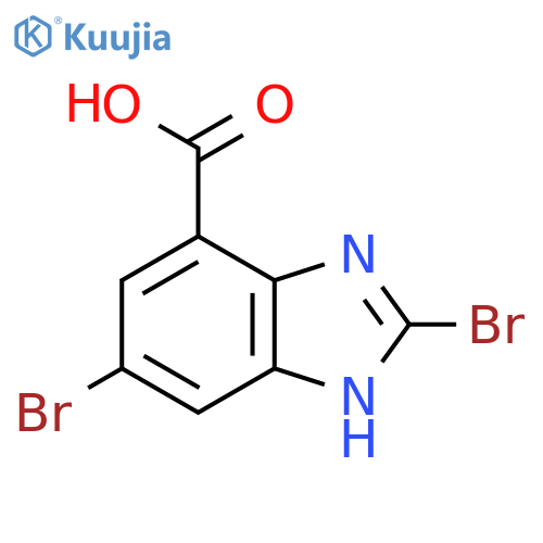 2,6-Dibromo-1H-benzimidazole-4-carboxylic acid structure
