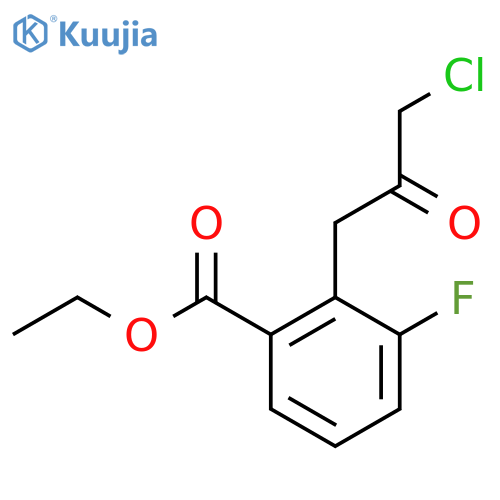 Ethyl 2-(3-chloro-2-oxopropyl)-3-fluorobenzoate structure
