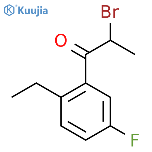 2-Bromo-1-(2-ethyl-5-fluorophenyl)propan-1-one structure