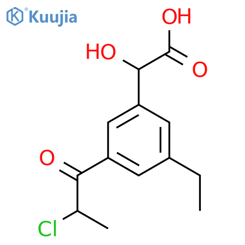 3-(2-Chloropropanoyl)-5-ethylmandelic acid structure