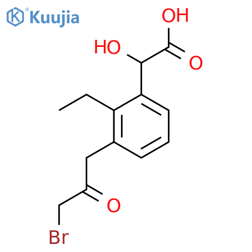 3-(3-Bromo-2-oxopropyl)-2-ethylmandelic acid structure