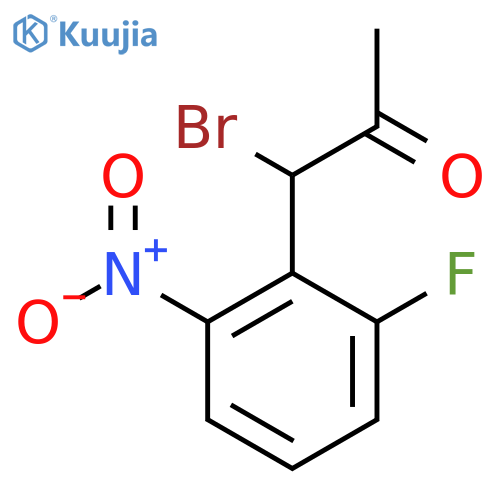 1-Bromo-1-(2-fluoro-6-nitrophenyl)propan-2-one structure
