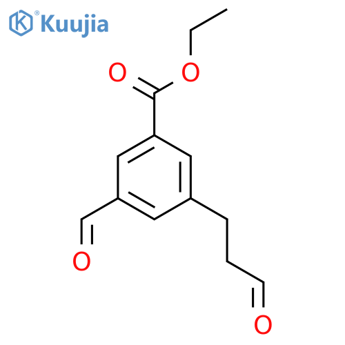 Ethyl 3-formyl-5-(3-oxopropyl)benzoate structure