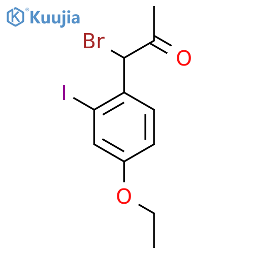1-Bromo-1-(4-ethoxy-2-iodophenyl)propan-2-one structure