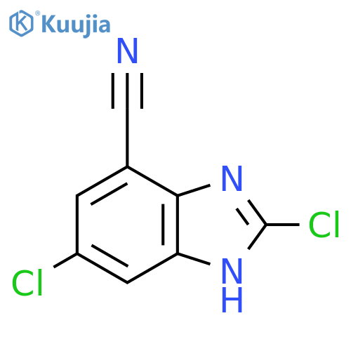 7-Cyano-2,5-dichloro-1H-benzimidazole structure