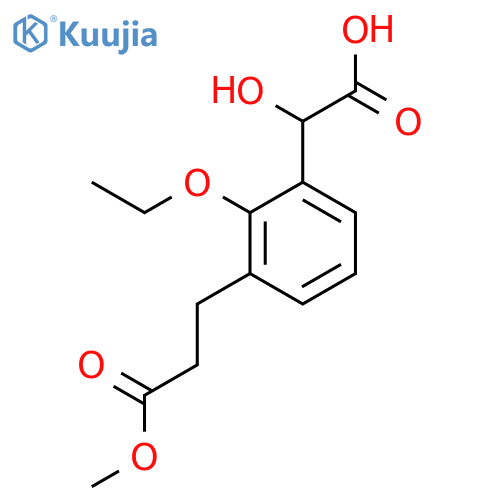 2-Ethoxy-3-(3-methoxy-3-oxopropyl)mandelic acid structure