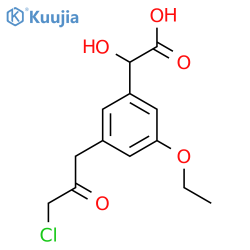 3-(3-Chloro-2-oxopropyl)-5-ethoxymandelic acid structure