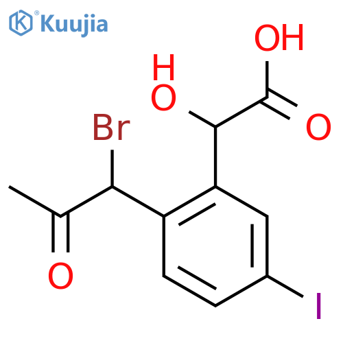2-(1-Bromo-2-oxopropyl)-5-iodomandelic acid structure