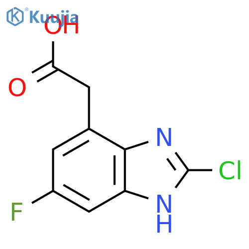 2-Chloro-5-fluoro-1H-benzimidazole-7-acetic acid structure
