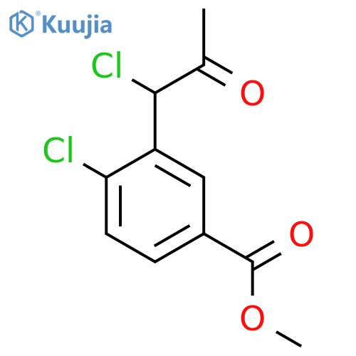 Methyl 4-chloro-3-(1-chloro-2-oxopropyl)benzoate structure