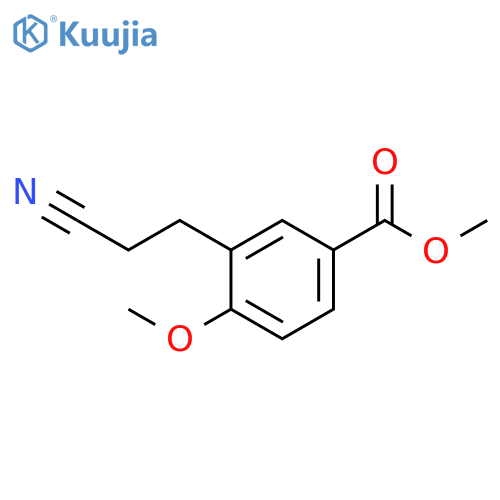 Methyl 3-(2-cyanoethyl)-4-methoxybenzoate structure