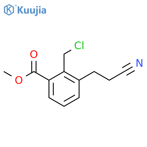Methyl 2-(chloromethyl)-3-(2-cyanoethyl)benzoate structure