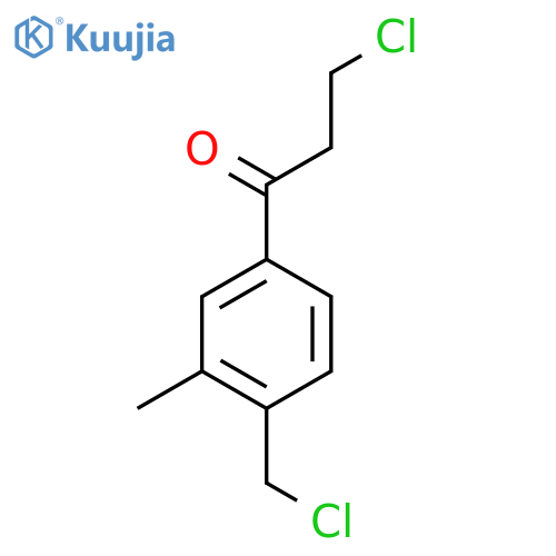 3-Chloro-1-(4-(chloromethyl)-3-methylphenyl)propan-1-one structure