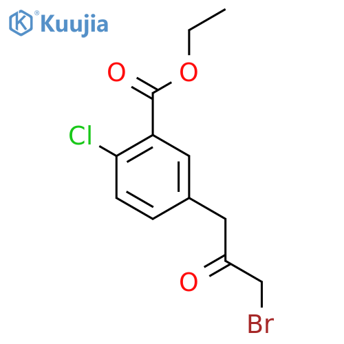 Ethyl 5-(3-bromo-2-oxopropyl)-2-chlorobenzoate structure