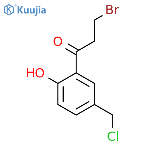 3-Bromo-1-(5-(chloromethyl)-2-hydroxyphenyl)propan-1-one structure