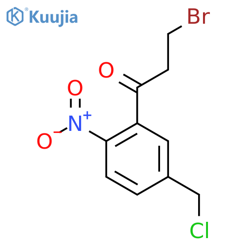 3-Bromo-1-(5-(chloromethyl)-2-nitrophenyl)propan-1-one structure