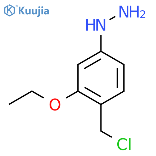 4-(Chloromethyl)-3-ethoxyphenylhydrazine structure