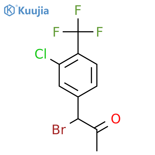 1-Bromo-1-(3-chloro-4-(trifluoromethyl)phenyl)propan-2-one structure