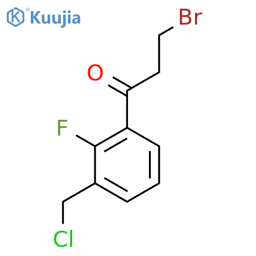 3-Bromo-1-(3-(chloromethyl)-2-fluorophenyl)propan-1-one structure