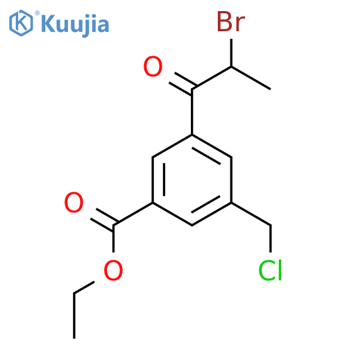Ethyl 3-(2-bromopropanoyl)-5-(chloromethyl)benzoate structure