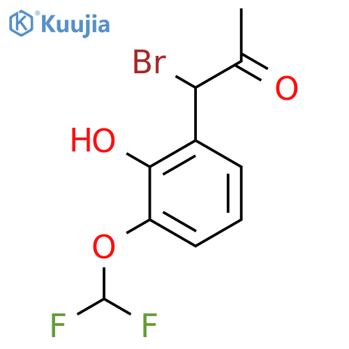 1-Bromo-1-(3-(difluoromethoxy)-2-hydroxyphenyl)propan-2-one structure