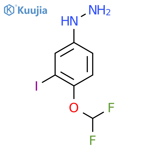 4-(Difluoromethoxy)-3-iodophenylhydrazine structure
