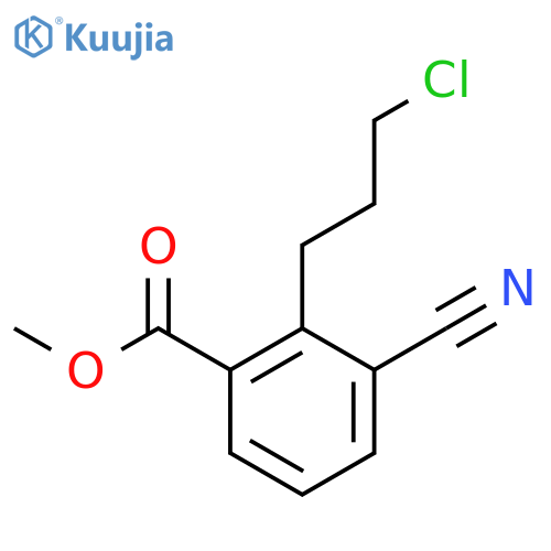Methyl 2-(3-chloropropyl)-3-cyanobenzoate structure