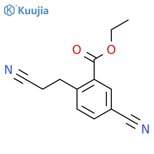 Ethyl 5-cyano-2-(2-cyanoethyl)benzoate structure