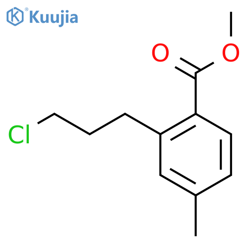 Methyl 2-(3-chloropropyl)-4-methylbenzoate structure
