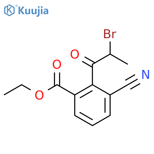 Ethyl 2-(2-bromopropanoyl)-3-cyanobenzoate structure