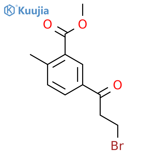 Methyl 5-(3-bromopropanoyl)-2-methylbenzoate structure