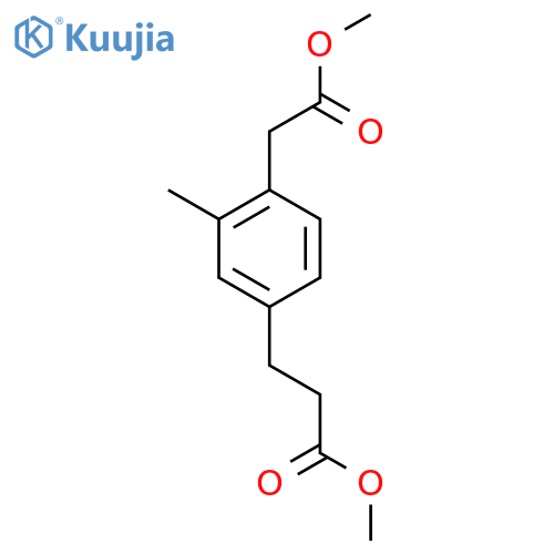 Methyl 4-(3-methoxy-3-oxopropyl)-2-methylphenylacetate structure