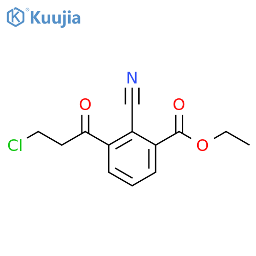 Ethyl 3-(3-chloropropanoyl)-2-cyanobenzoate structure