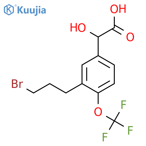 3-(3-Bromopropyl)-4-(trifluoromethoxy)mandelic acid structure