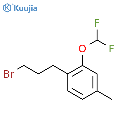 4-(3-Bromopropyl)-3-(difluoromethoxy)toluene structure