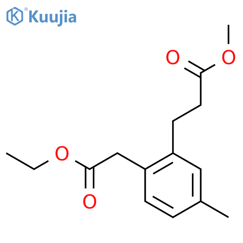 Ethyl 2-(3-methoxy-3-oxopropyl)-4-methylphenylacetate structure
