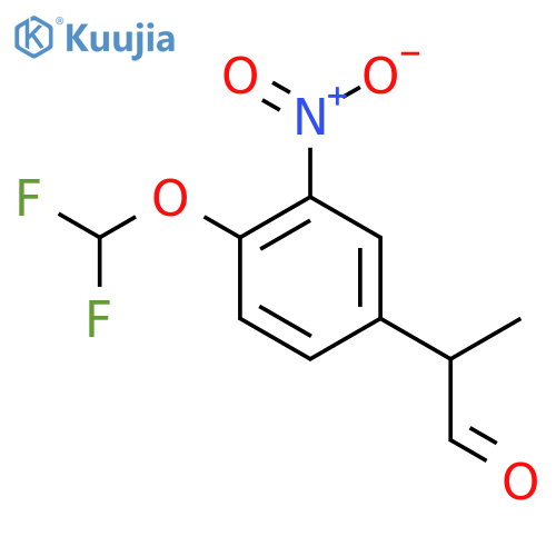 4-(Difluoromethoxy)-3-nitrophenylpropanal structure