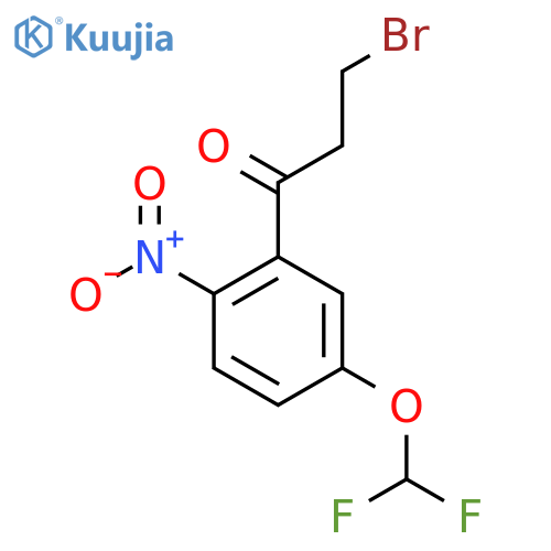 3-Bromo-1-(5-(difluoromethoxy)-2-nitrophenyl)propan-1-one structure