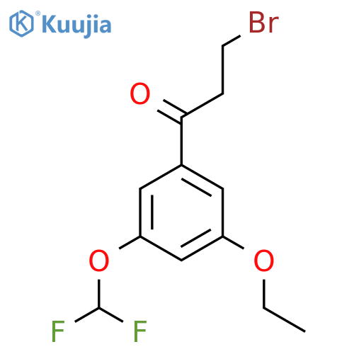 3-Bromo-1-(3-(difluoromethoxy)-5-ethoxyphenyl)propan-1-one structure