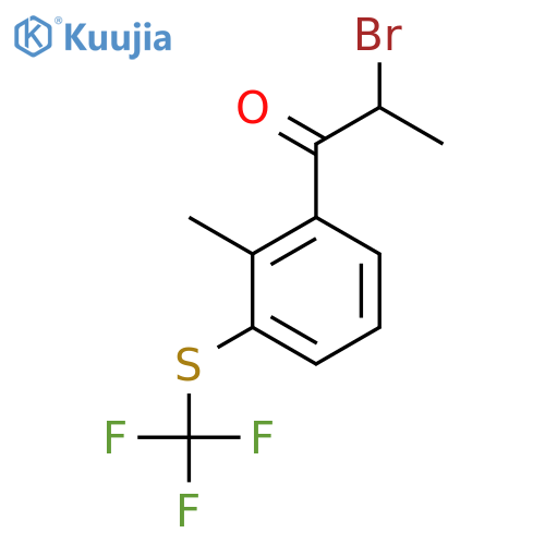 2-(2-Bromopropanoyl)-6-(trifluoromethylthio)toluene structure