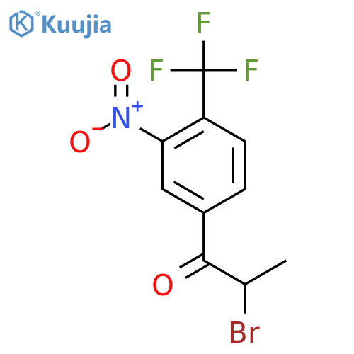 2-Bromo-1-(3-nitro-4-(trifluoromethyl)phenyl)propan-1-one structure